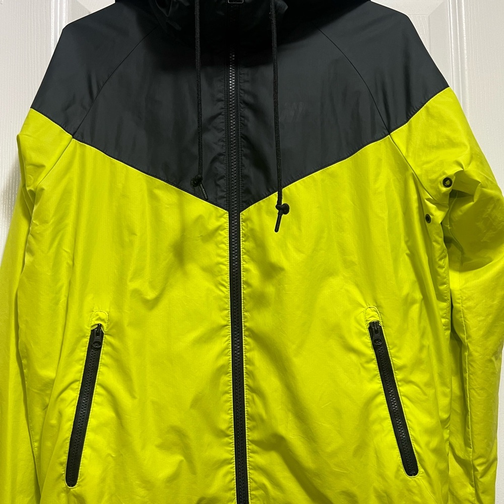 Nike Women's Black and Yellow Windbreaker